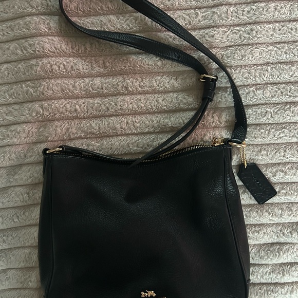 Coach Ellie File Bag in Black Pebbled Leather - Picture 13 of 13